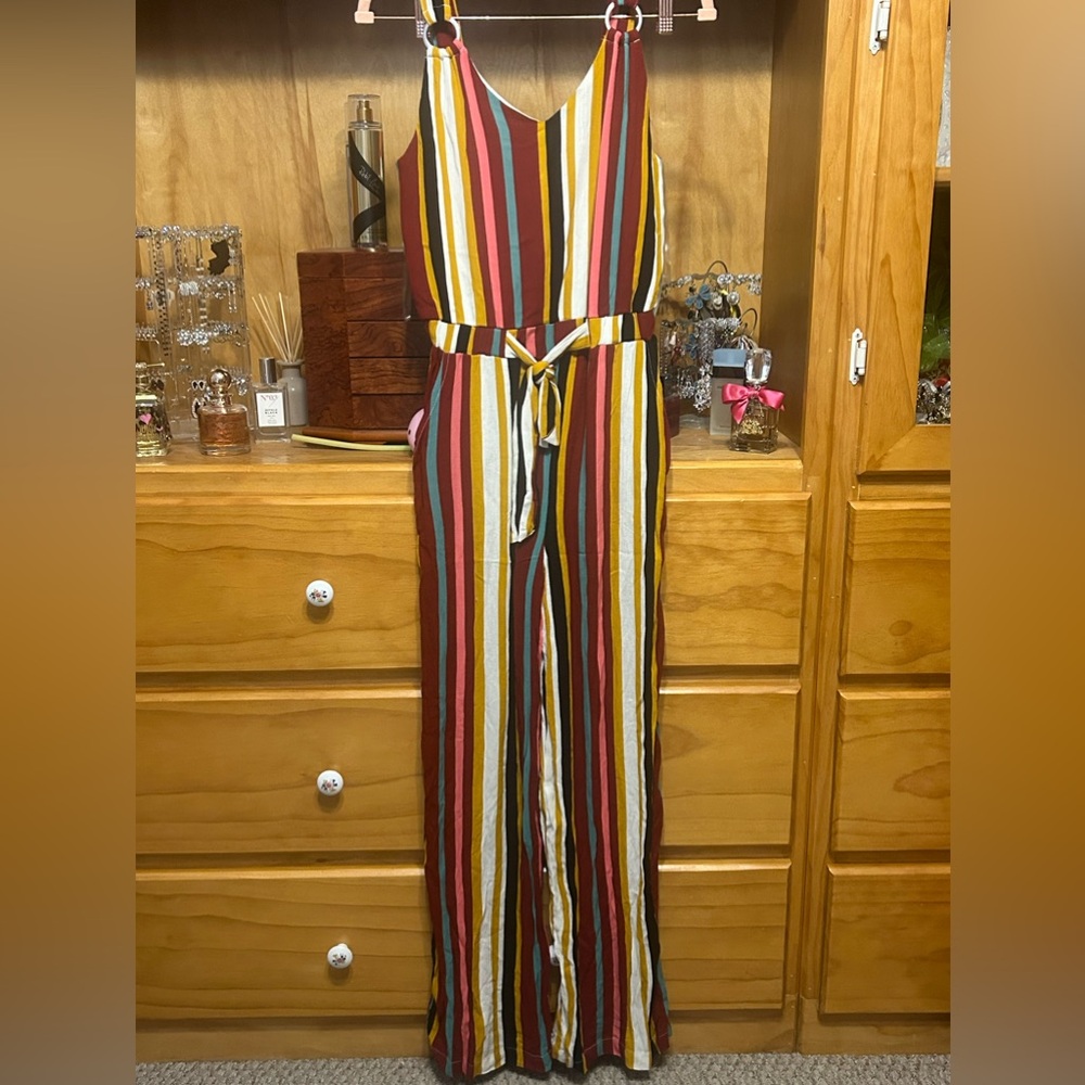 Striped jumpsuit